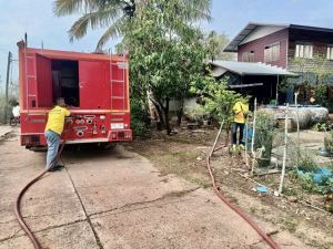 งานป้องกันและบรรเทาสาธารณภัย ลงพื้นที่แก้ปัญหาภัยแล้ง