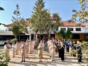 กิจกรรมเข้าแถวเคารพธงชาติ เทศบาลเมืองเทพวงศา