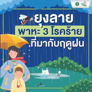 ประชาสัมพันธ์ เรื่อง ยุงลาย พาหะ 3 โรคร้ายที่มากับฤดูฝน